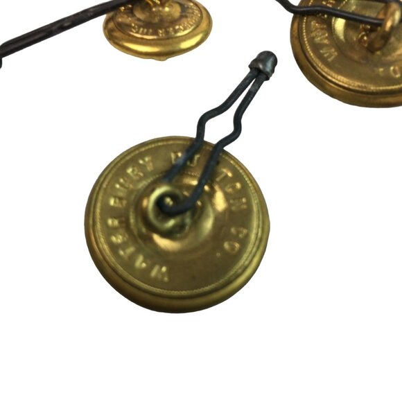 Waterbury Military Uniform Brass Buttons WWII Era Lot 8 Pieces Vintage u - Picture 7 of 8